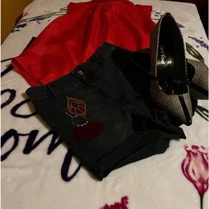 💎 Red Silk Blouse💎